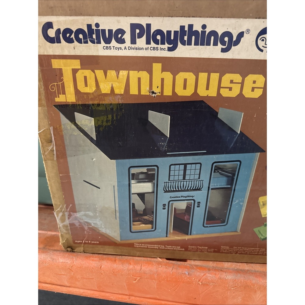 Vntg 1970s Creative Playthings Townhouse #77310 CBS TOYS NO TOOLS REQUIRED EUC
